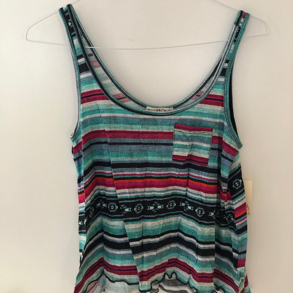 New, Cute, Striped Tank W/ Little Pocket